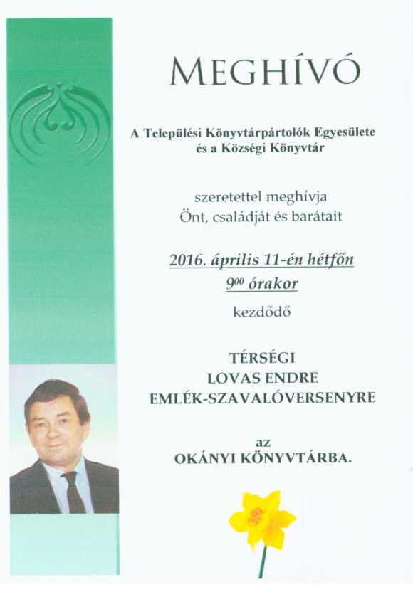 Térségi Lovas Endre emlék-szavalóverseny