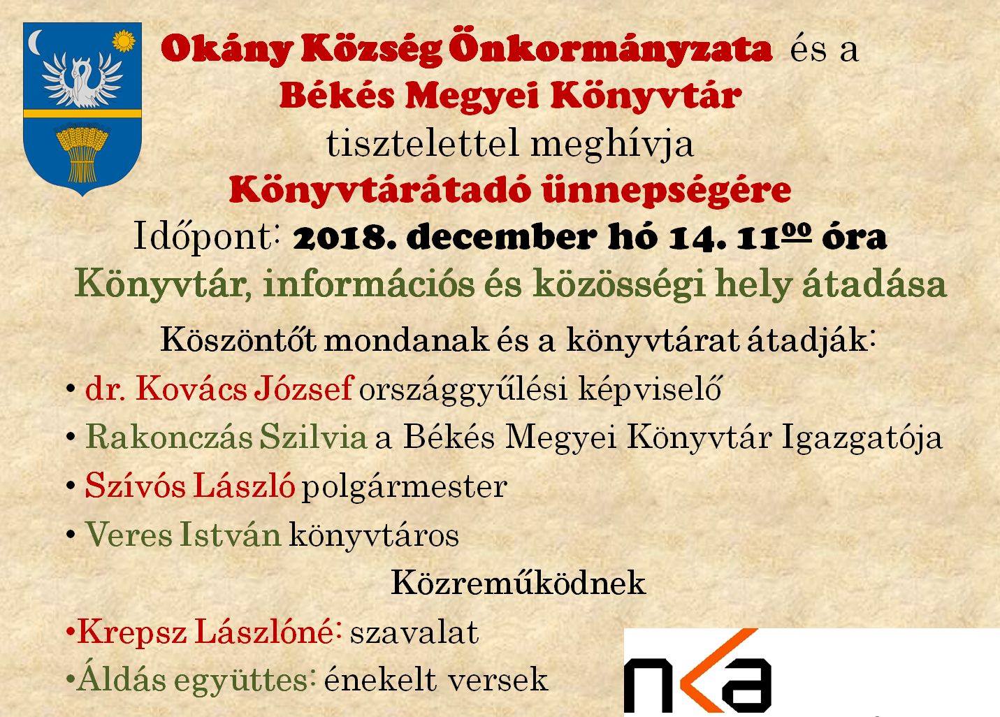 Könyvtárátadó ünnepség