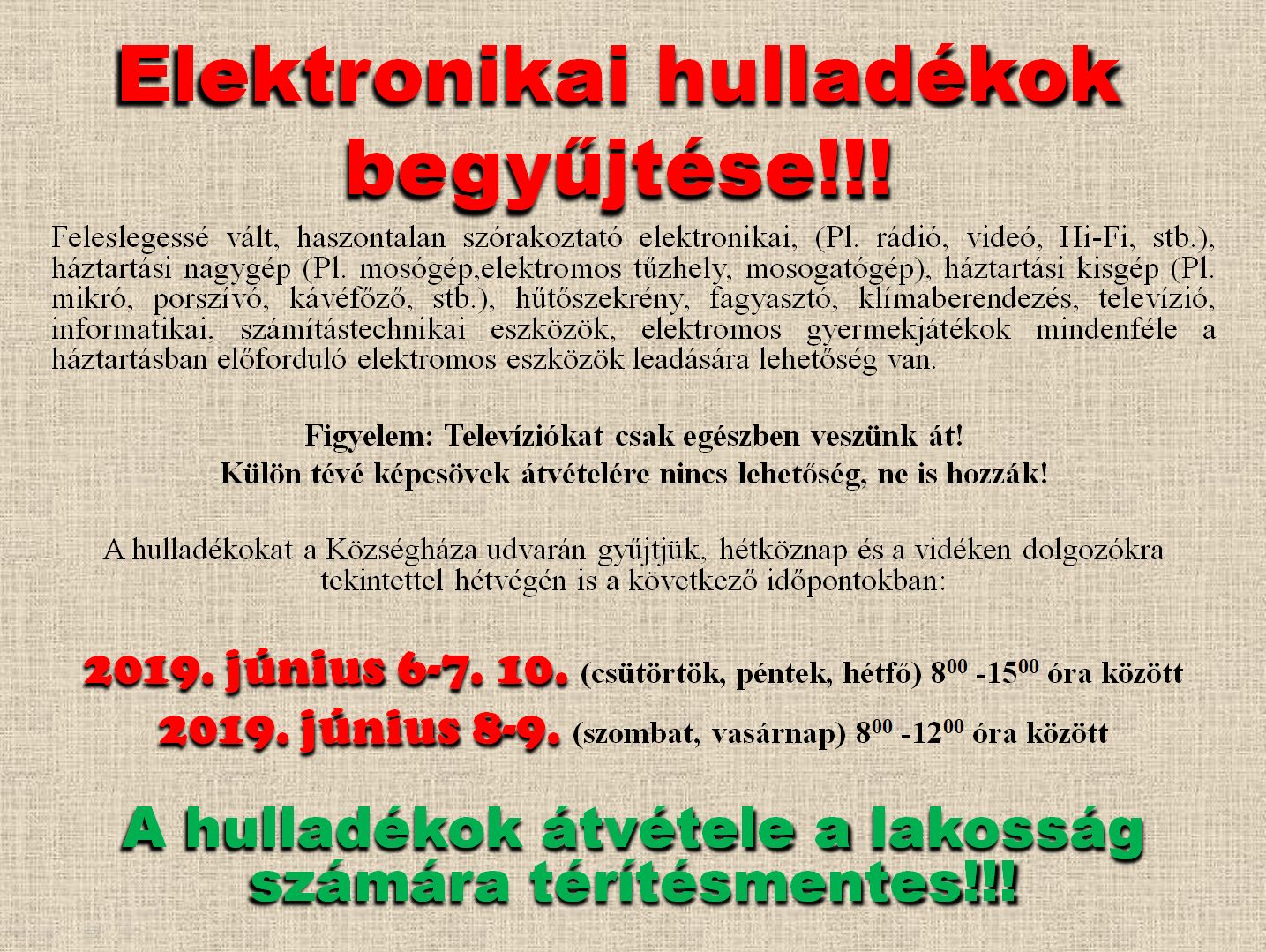 Elektronikai hulladékgyűjtés