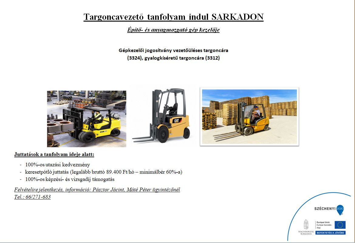 Targoncavezető tanfolyam