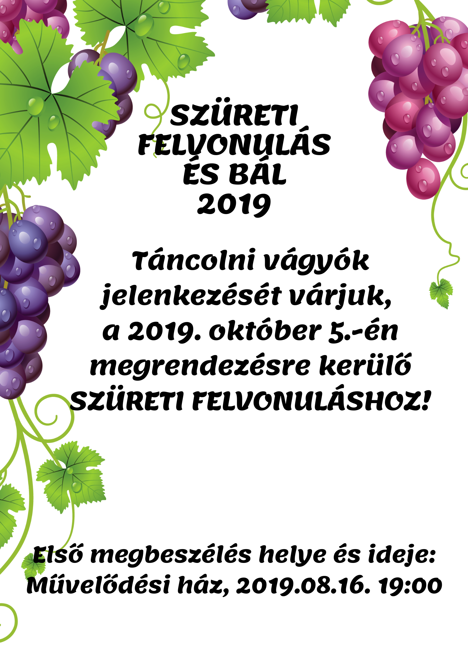 Szüreti bál és felvonulás