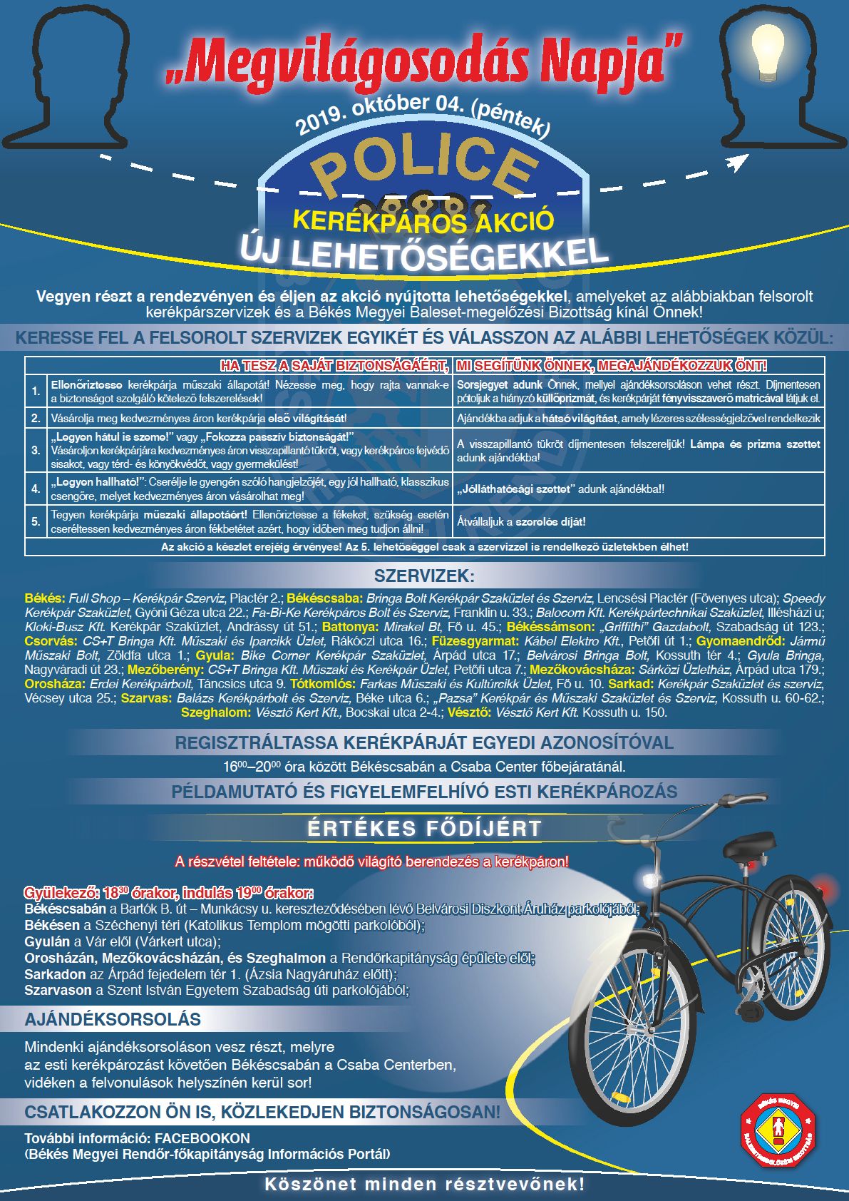 „Megvilágosodás Napja” kerékpáros akció