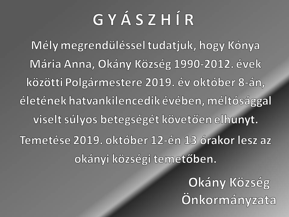 Gyászhír