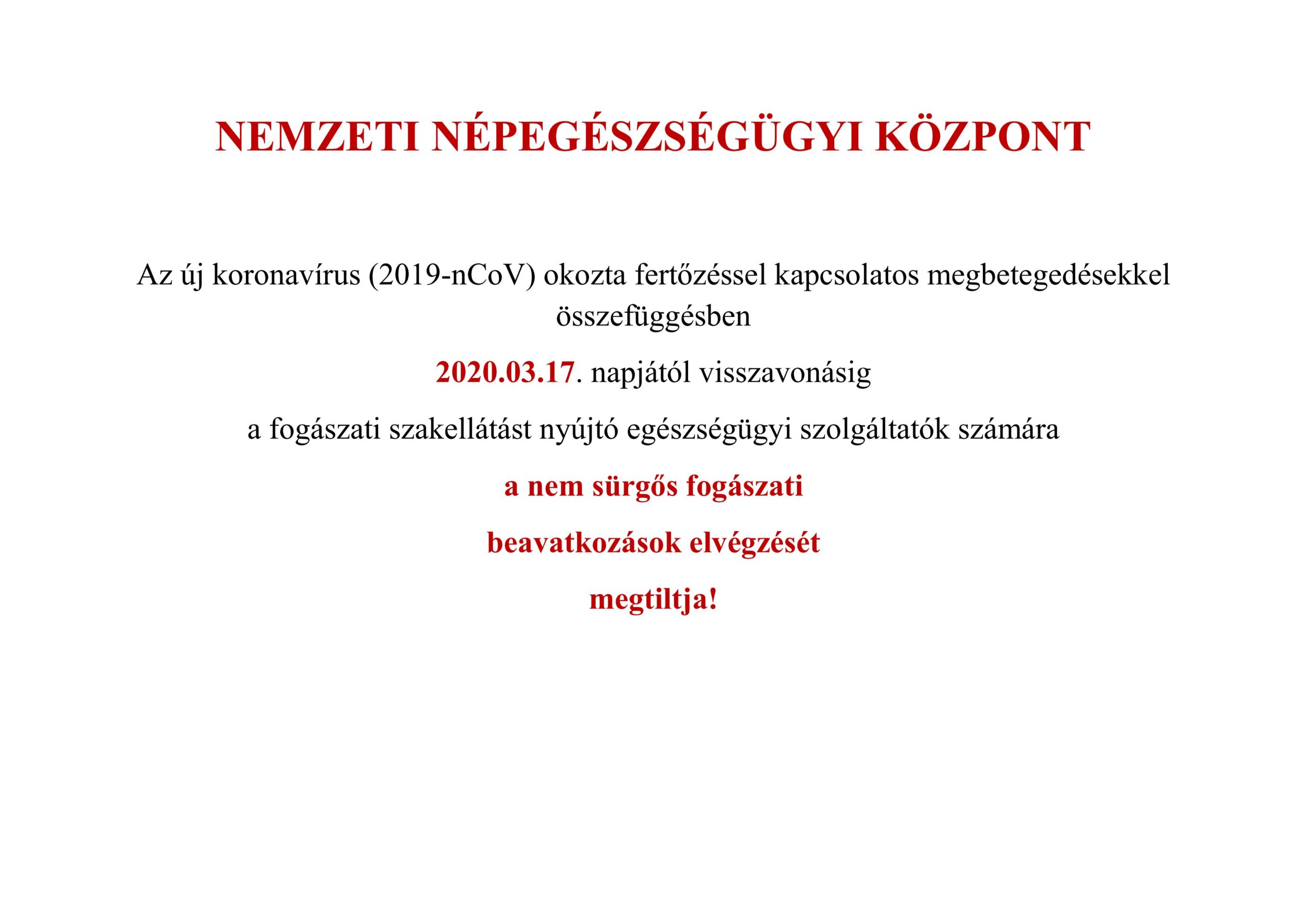 Tiltó határozat fogászati beavatkozások elvégzésére