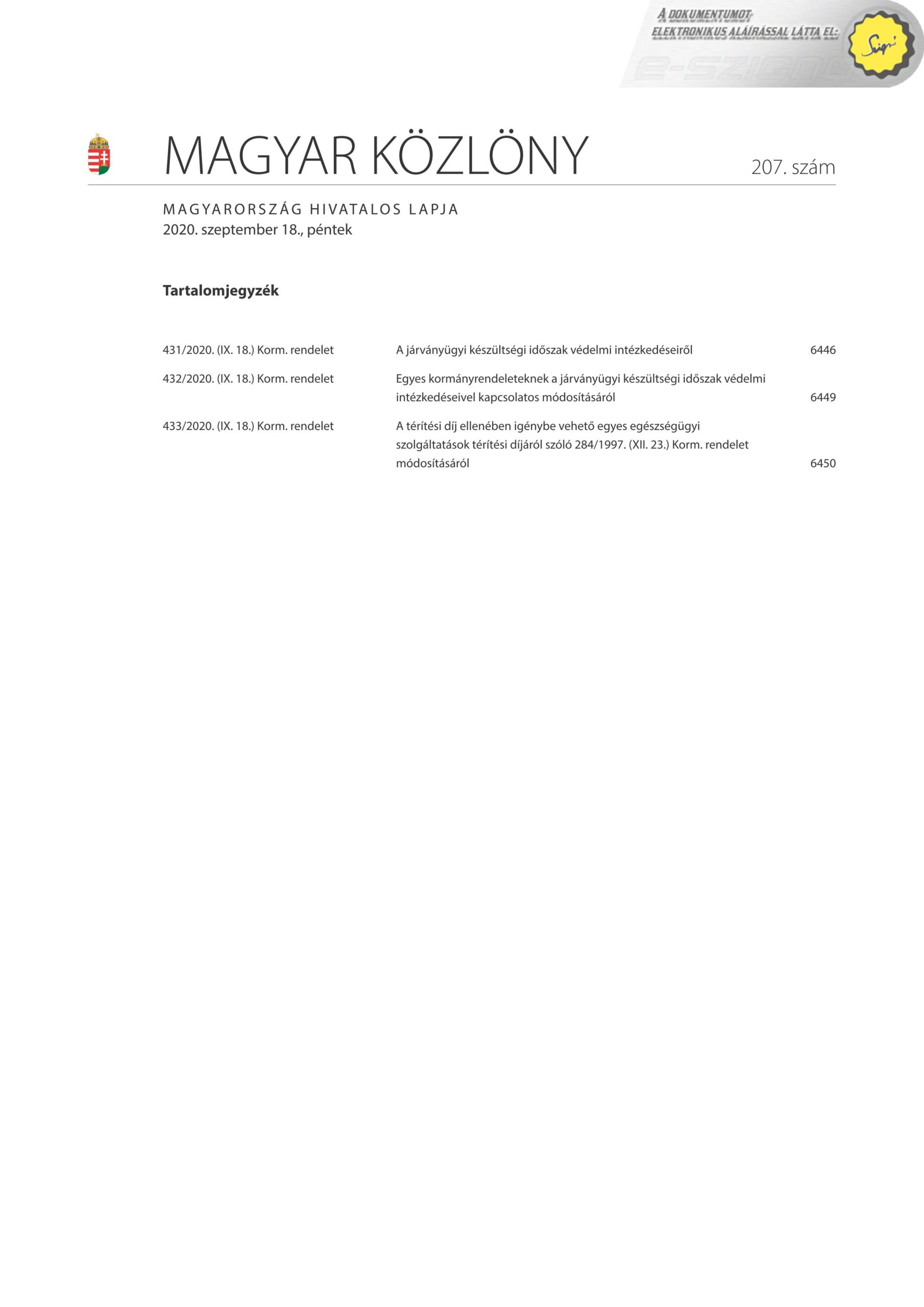 Járványügyi rendeletek