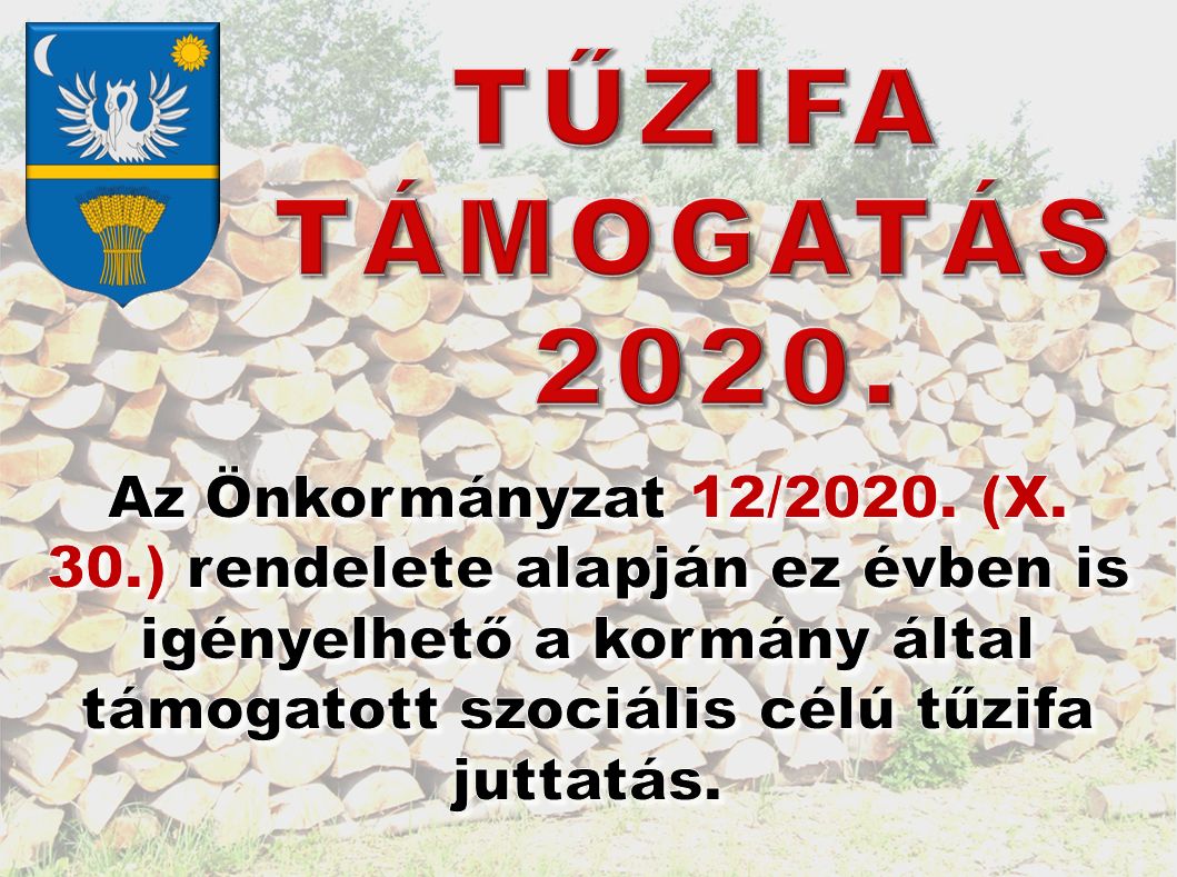 Tűzifa támogatás 2020