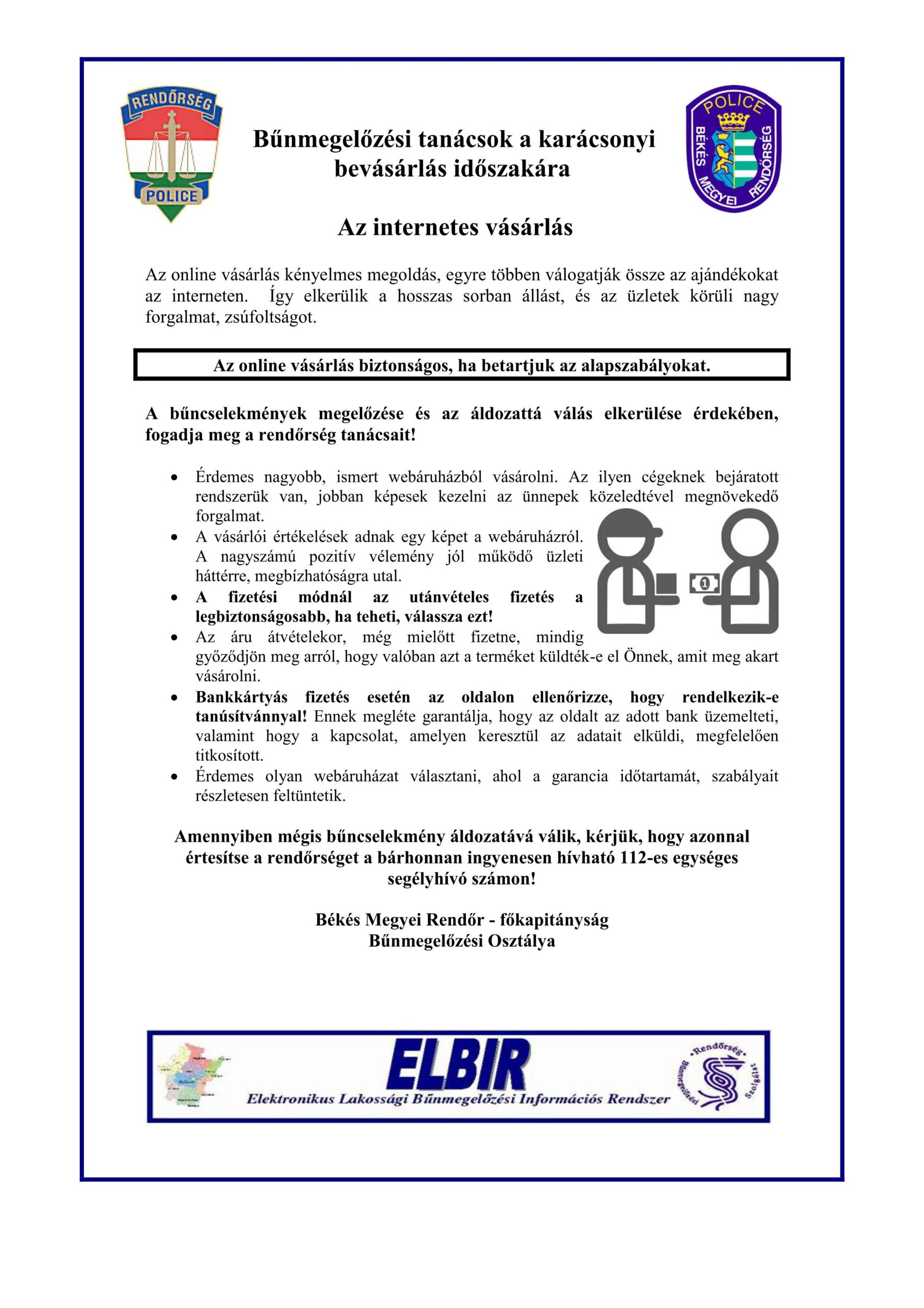 Bűnmegelőzési tanácsok