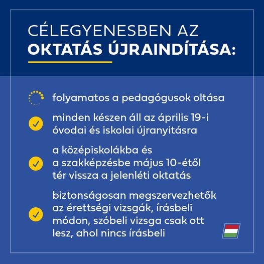 Célegyenesben az oktatás újraindítása