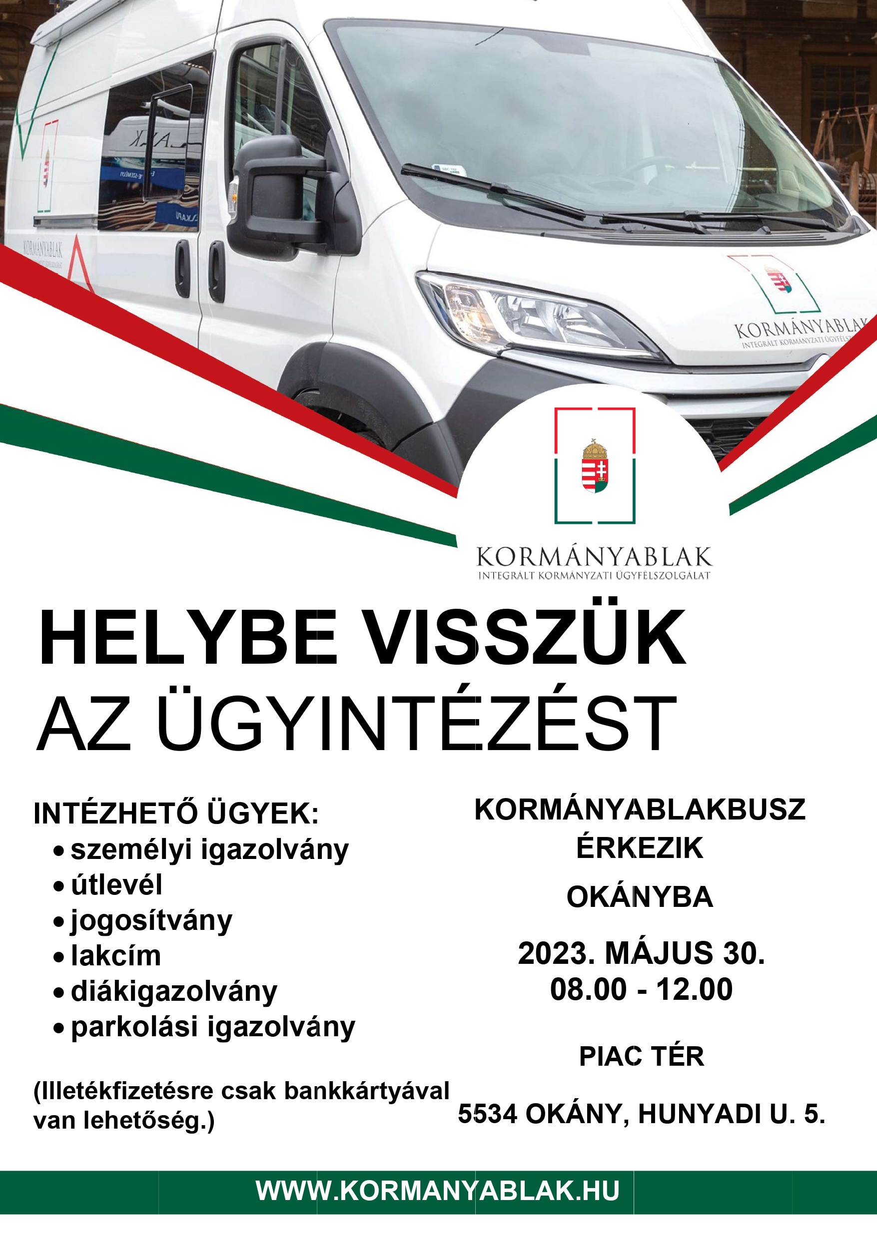 Helybe érkezik a Kormányablak