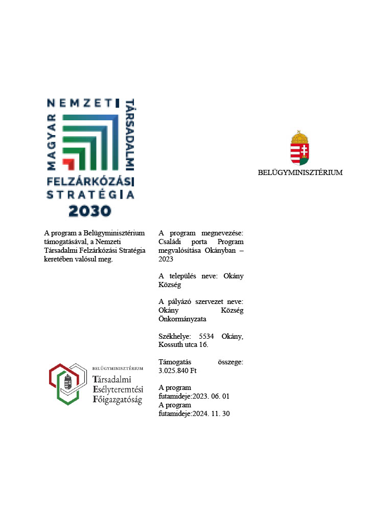 2023. évi Családi Portaprogram – Szociális földprogram