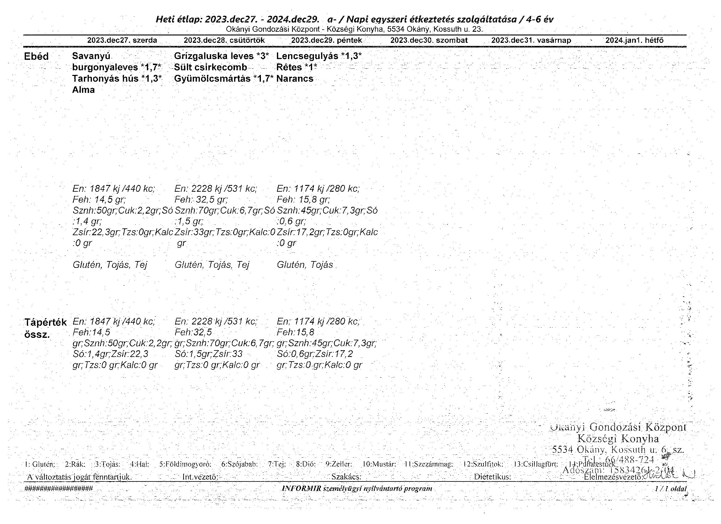 Konyha korosztályos étlap 2023.12.27.-12.29.