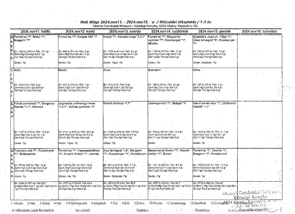 Konyha korosztályos étlap 2024.11.11.-11.15.